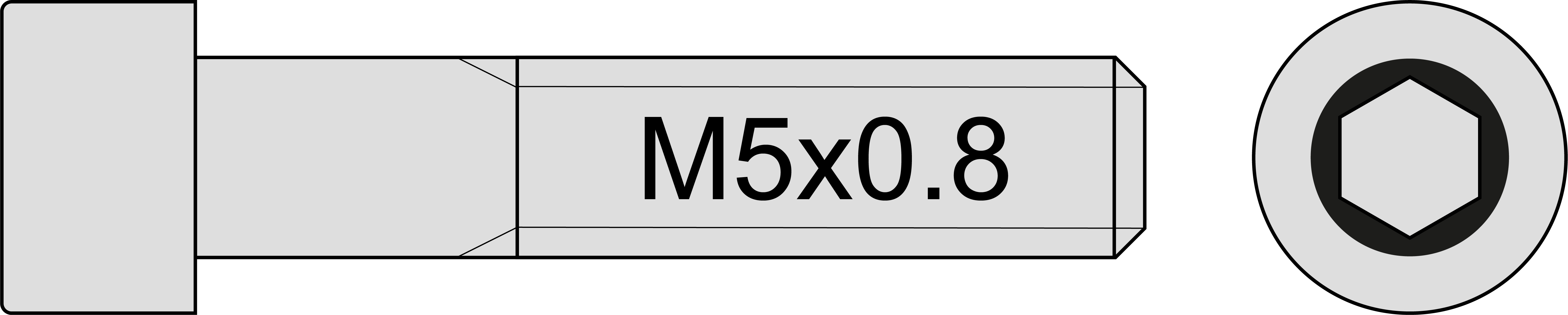 DIN 912 M5 x 0.8 Titanschrauben